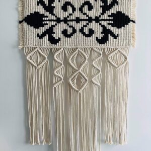 Macramé Damask Noir